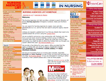 Tablet Screenshot of nursing-agencies-list.com